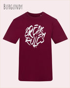 Baumwolle T-Shirt – AWDis 150 T – Unisex - Farbe BURGUND - Design: REAK RULES
