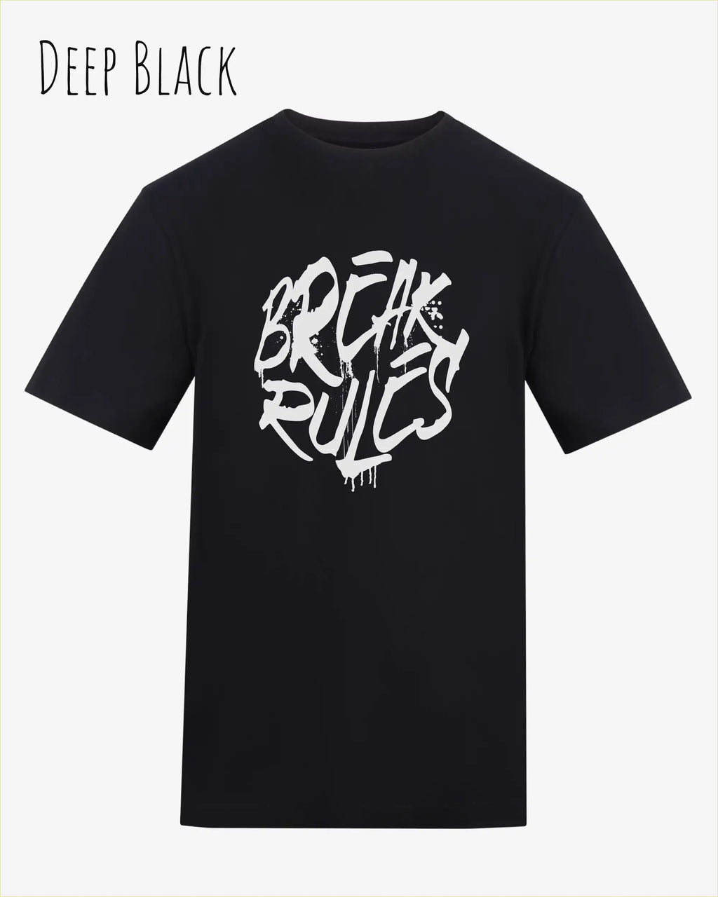 Baumwolle T-Shirt – AWDis 150 T – Unisex - Farbe DEEP BLACK - Design: REAK RULES