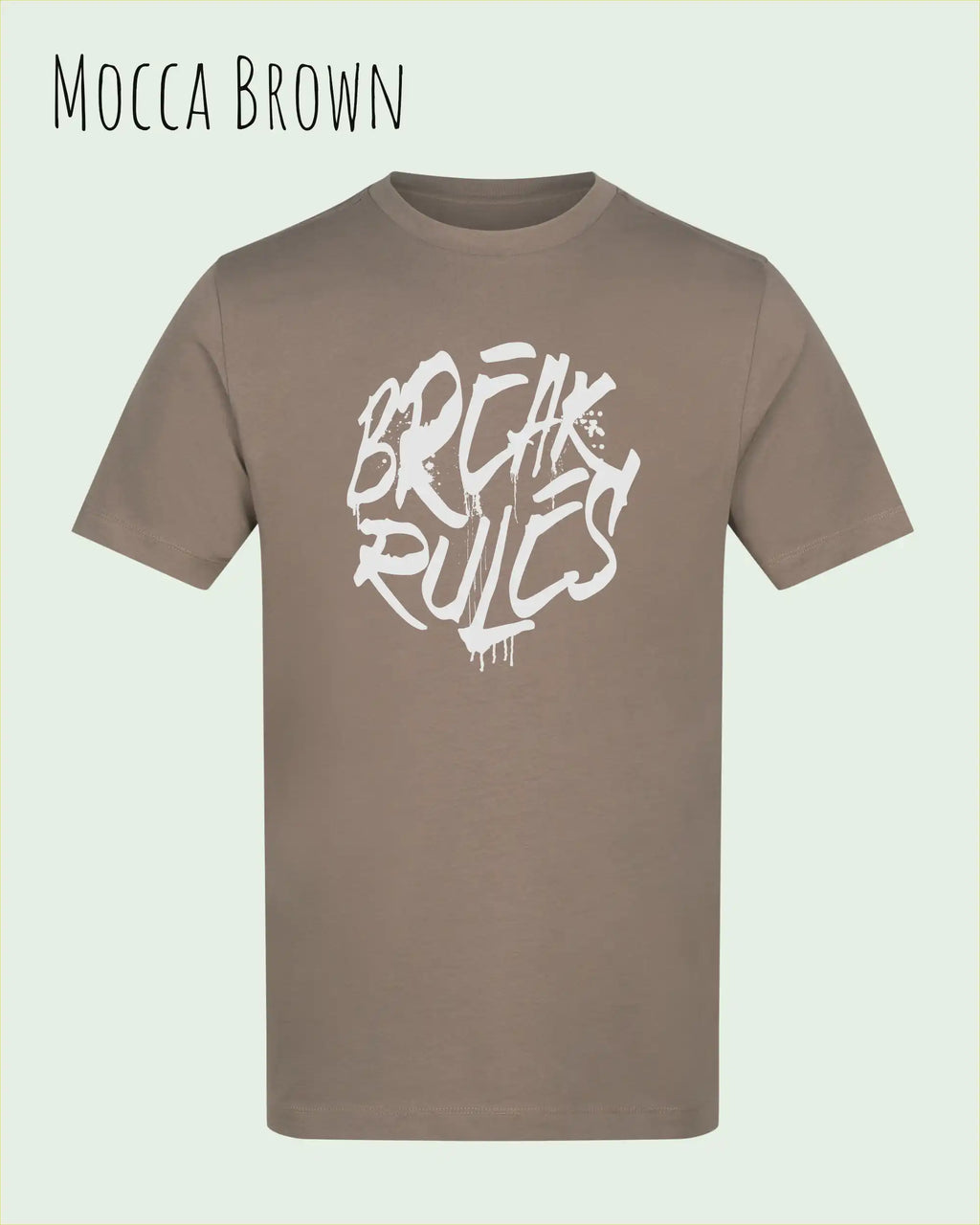 Baumwolle T-Shirt – AWDis 150 T – Unisex - Farbe MOCCA BROWN - Design: REAK RULES