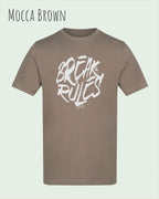Baumwolle T-Shirt – AWDis 150 T – Unisex - Farbe MOCCA BROWN - Design: REAK RULES