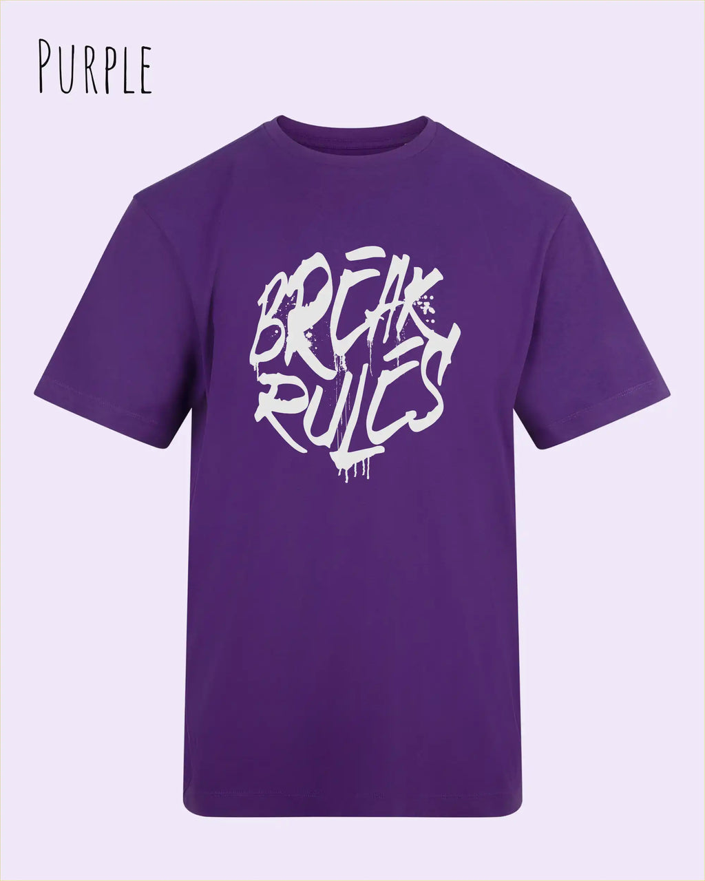 Baumwolle T-Shirt – AWDis 150 T – Unisex - Farbe PURPLE - Design: REAK RULES
