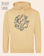 unisex basic hoodie desert sand aus weicher baumwollmischung mit break rules design