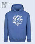 unisex streetwear hoodie Atlantic blue im oversize fit mit design break rules