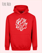 unisex streetwear hoodie fire red im oversize fit mit design break rules