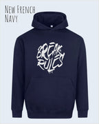 unisex streetwear hoodie new French navy im oversize fit mit design break rules