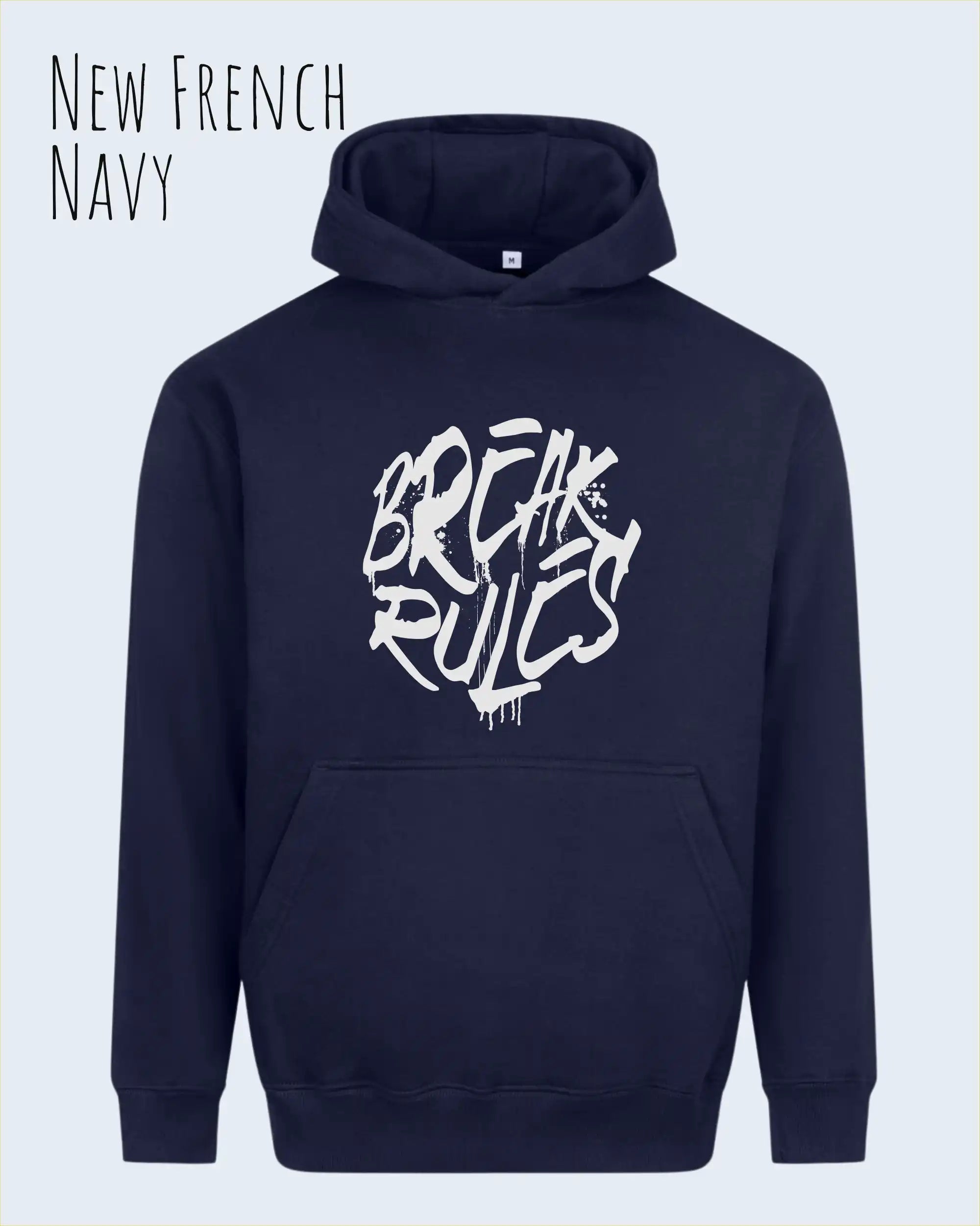 unisex streetwear hoodie new French navy im oversize fit mit design break rules