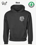 die Abbildung zeigt das Tee Jays Heavy Loose Fit Hooded Sweatshirt 5162 in der farbe black mit dem design "break rules".