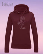 damen hoodie burgundy  im feminine fit aus weicher baumwollmischung mit keep it simple design
