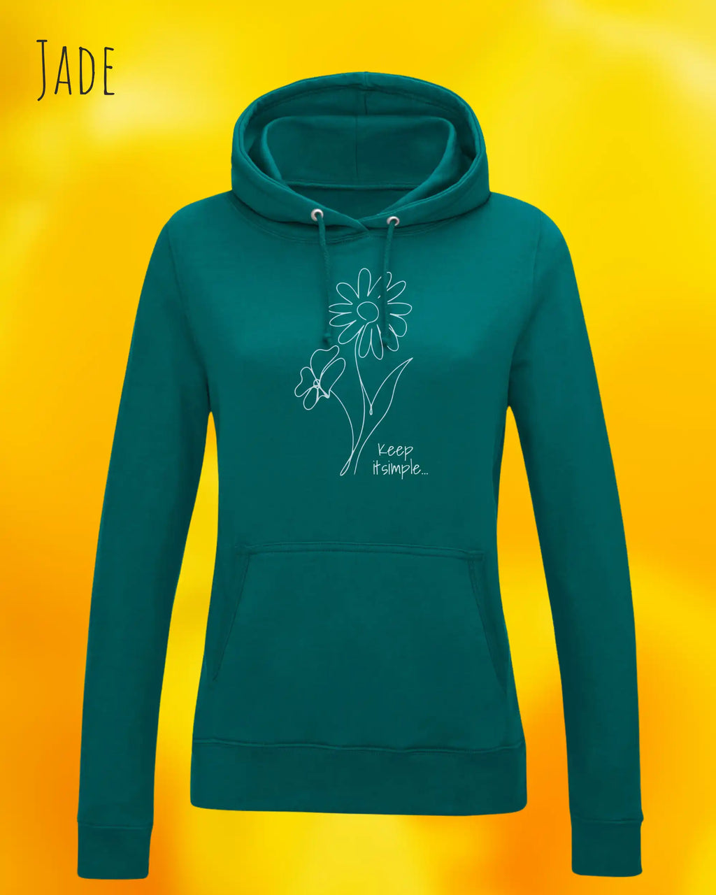 damen hoodie jade im feminine fit aus weicher baumwollmischung mit keep it simple design