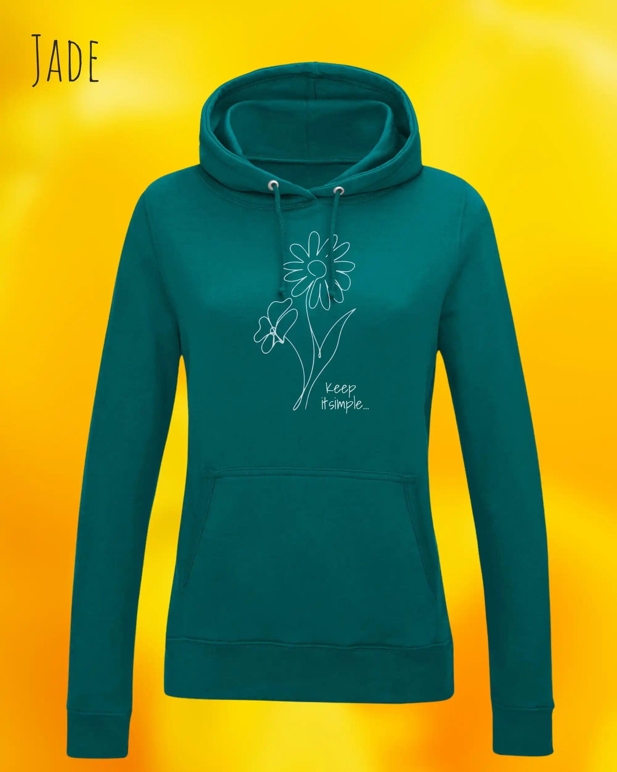 damen hoodie jade im feminine fit aus weicher baumwollmischung mit keep it simple design