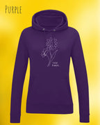 damen hoodie purple im feminine fit aus weicher baumwollmischung mit keep it simple design