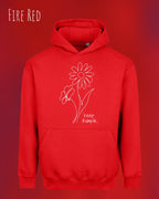 unisex streetwear hoodie fore red im oversize fit mit design keep it simple