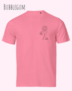 die Abbildung zeigt das unisex t-shirt Tee Jays Urban Luxury Tee 1150 In der farbe  bubblegum und dem design keep it simple.