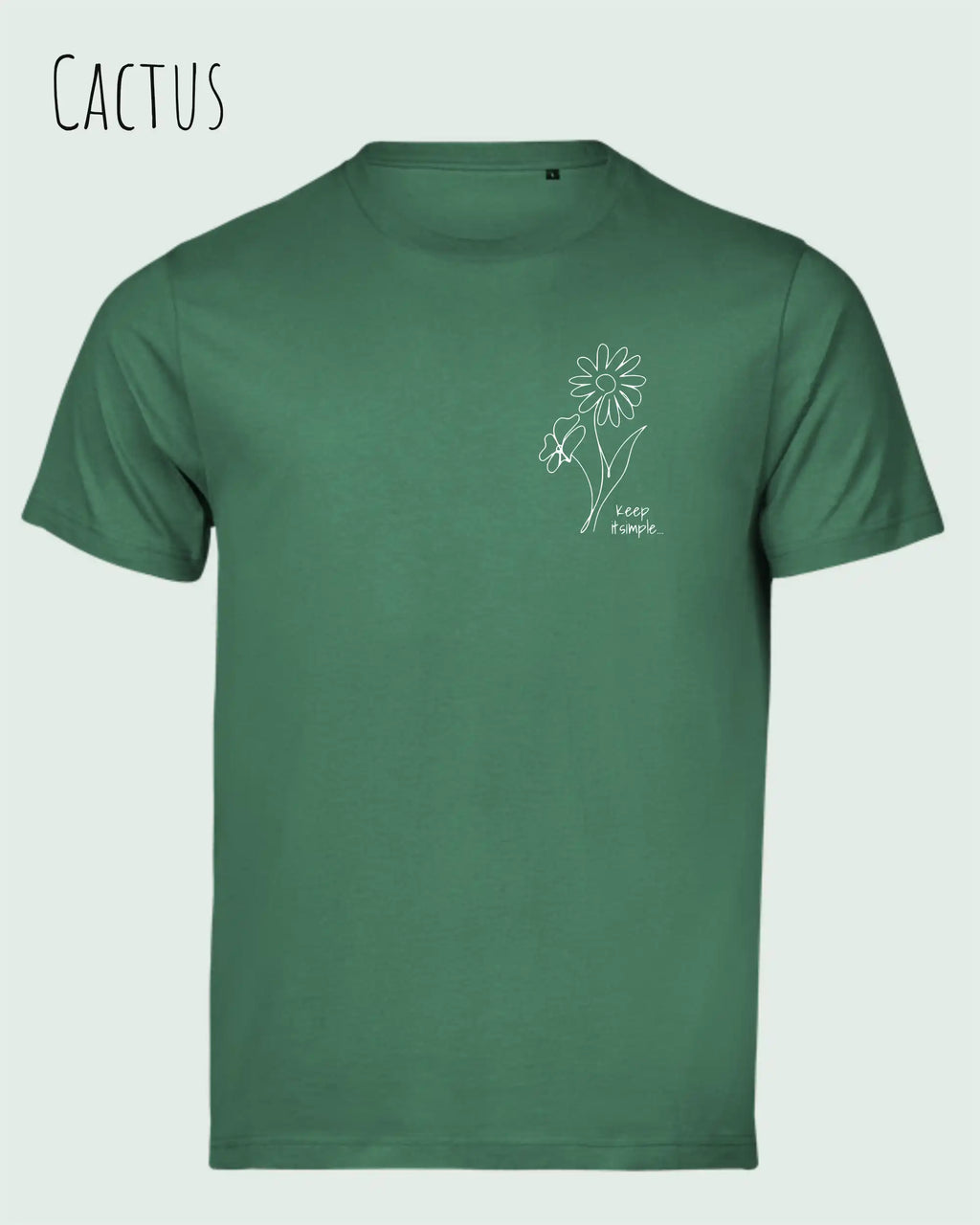 die Abbildung zeigt das unisex t-shirt Tee Jays Urban Luxury Tee 1150 In der farbe  cactus und dem design keep it simple.