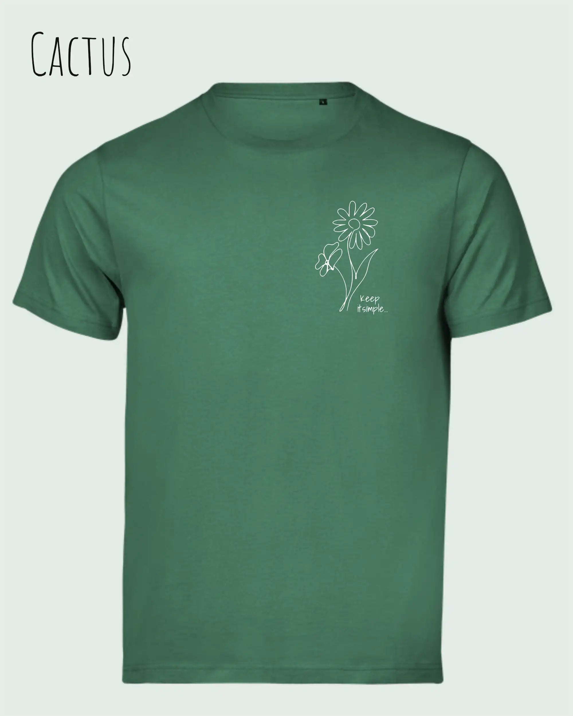 die Abbildung zeigt das unisex t-shirt Tee Jays Urban Luxury Tee 1150 In der farbe  cactus und dem design keep it simple.