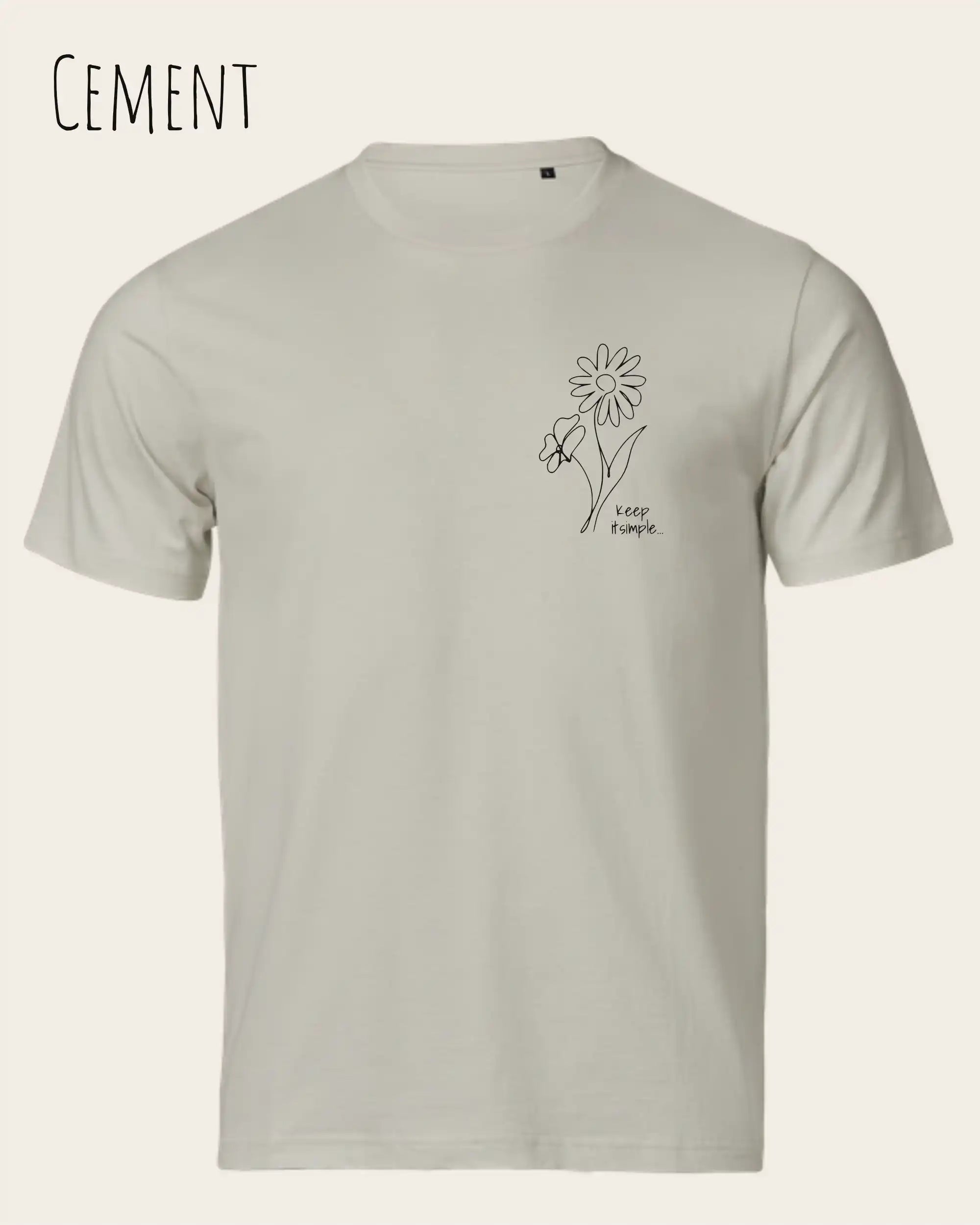 die Abbildung zeigt das unisex t-shirt Tee Jays Urban Luxury Tee 1150 In der farbe  cement und dem design keep it simple.