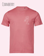 die Abbildung zeigt das unisex t-shirt Tee Jays Urban Luxury Tee 1150 In der farbe  cranberry und dem design keep it simple.