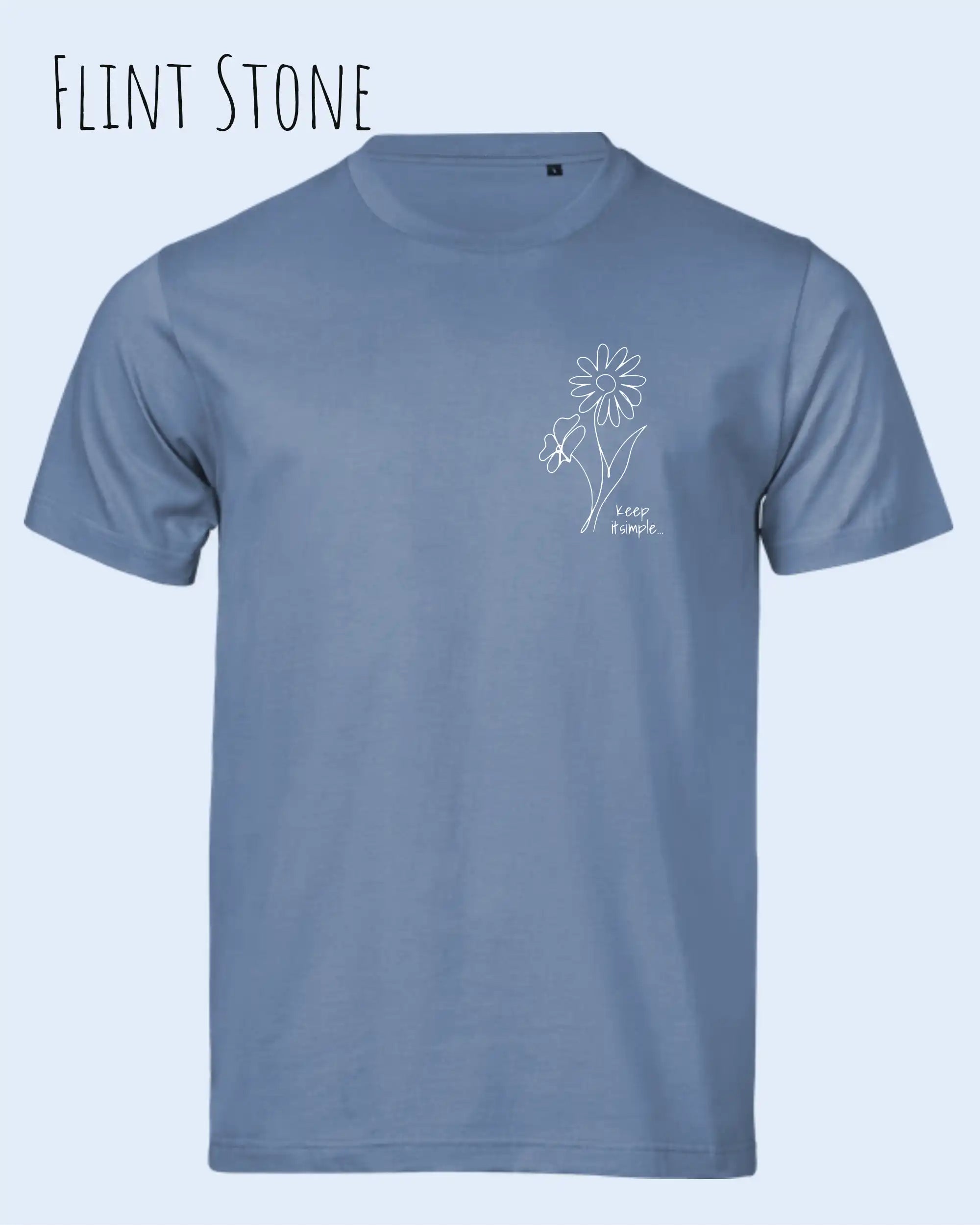die Abbildung zeigt das unisex t-shirt Tee Jays Urban Luxury Tee 1150 In der farbe  flint stone und dem design keep it simple.