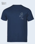 die Abbildung zeigt das unisex t-shirt Tee Jays Urban Luxury Tee 1150 In der farbe  navy und dem design keep it simple.