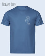die Abbildung zeigt das unisex t-shirt Tee Jays Urban Luxury Tee 1150 In der farbe  ocean blue und dem design keep it simple.