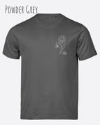 die Abbildung zeigt das unisex t-shirt Tee Jays Urban Luxury Tee 1150 In der farbe  powder grey  und dem design keep it simple.