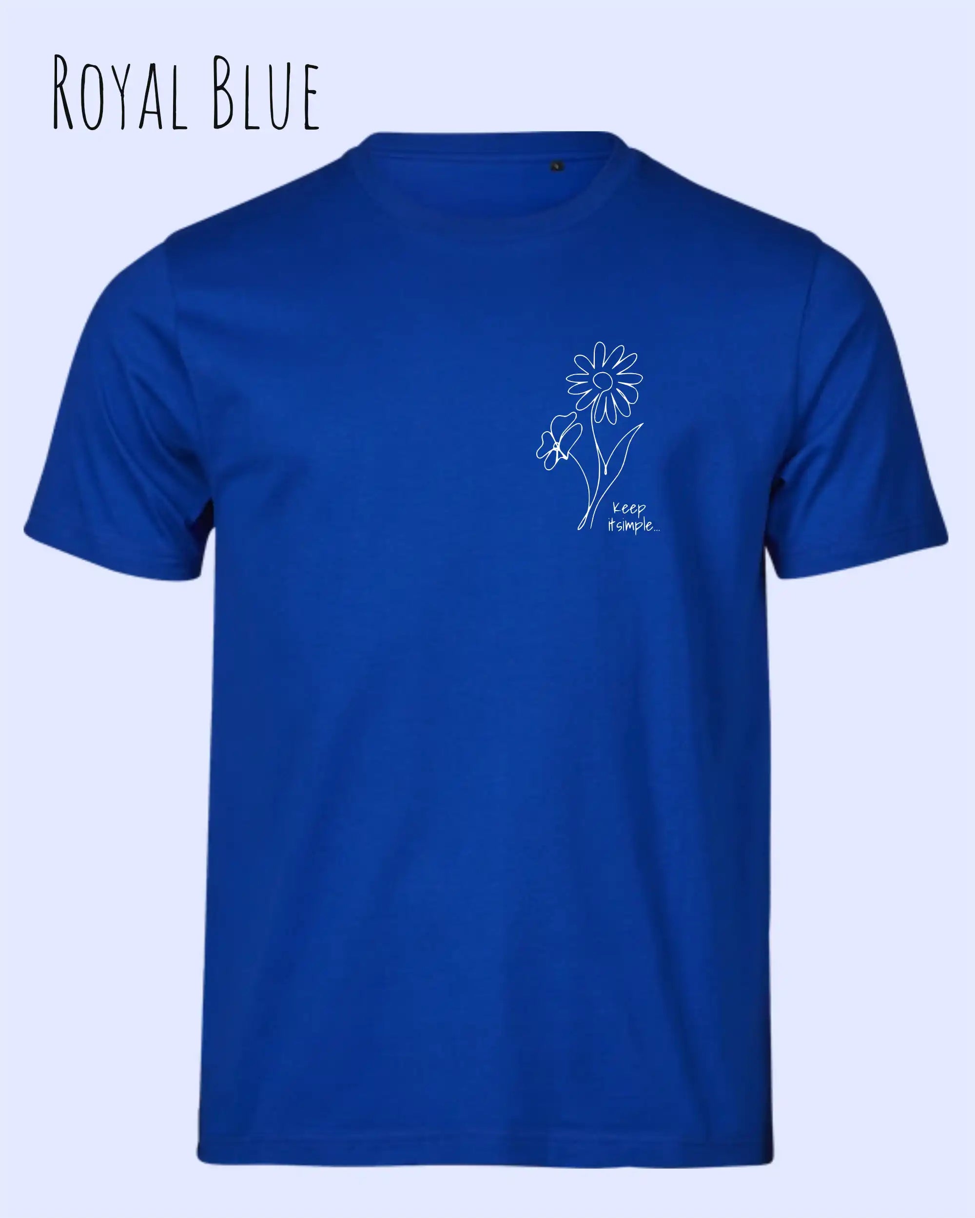 die Abbildung zeigt das unisex t-shirt Tee Jays Urban Luxury Tee 1150 In der farbe  royal blue und dem design keep it simple.