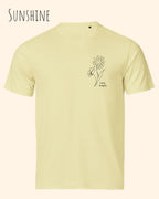 die Abbildung zeigt das unisex t-shirt Tee Jays Urban Luxury Tee 1150 In der farbe  sunshine und dem design keep it simple.