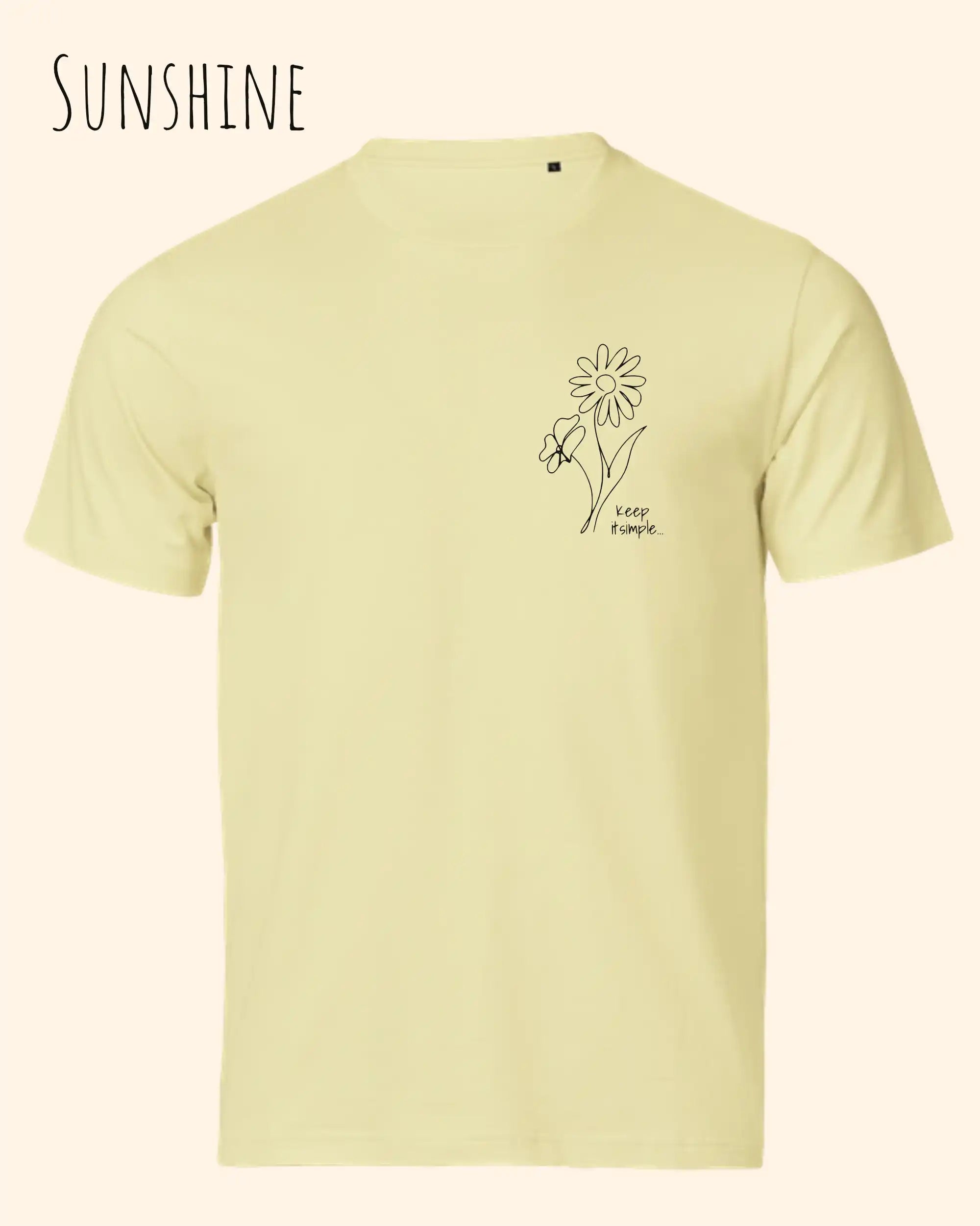 die Abbildung zeigt das unisex t-shirt Tee Jays Urban Luxury Tee 1150 In der farbe  sunshine und dem design keep it simple.