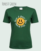 Bio Design-T‑Shirt – Feminine Fit – NOTHING BEATS A GREAT SMILE – Premium‑Baumwolle
