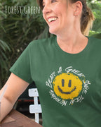 Bio Design-T‑Shirt – Feminine Fit – NOTHING BEATS A GREAT SMILE – Premium‑Baumwolle
