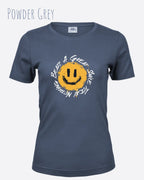Bio Design-T‑Shirt – Feminine Fit – NOTHING BEATS A GREAT SMILE – Premium‑Baumwolle