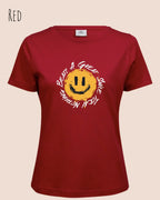 Bio Design-T‑Shirt – Feminine Fit – NOTHING BEATS A GREAT SMILE – Premium‑Baumwolle