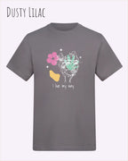 Die Abbildung zeigt ein Design-T-Shirt in der farbe DUSTY LILAC aus atmungsaktiver Baumwolle  mit dem statement I live my way.
