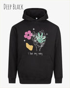 Die Abbildung zeigt den Oversized Design-Hoodie Just Hoods Vision JH111
in der Farbe DEEP BLACK mit dem Statement I LIVE MY WAY.