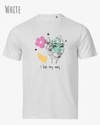 die Abbildung zeigt das nachhaltige Bio-Design-T-Shirt Tee Jays Urban Luxury Tee 1150 in der Farbe white mit dem Statement-Motiv "I live my Way".
