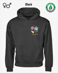 das bild zeigt den Premium Design-Hoodie von Tee Jays aus 100% Bio-Baumwolle in der farbe black mit dem motiv "i live my way".