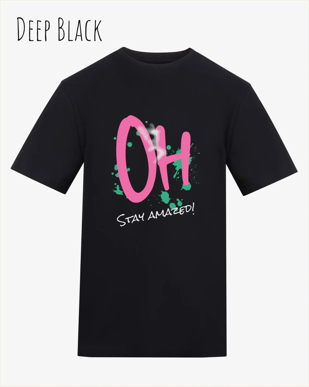 Baumwolle T-Shirt – AWDis 150 T – Unisex - Farbe DEEP BLACK - Design: STAY AMAZED