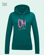 damen hoodie jade im feminine fit aus weicher baumwollmischung mit design stay amazed