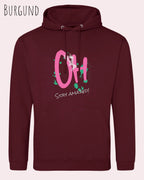 unisex basic hoodie burgundy  aus weicher baumwollmischung mit stay amazed design