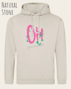 unisex basic hoodie natural stone aus weicher baumwollmischung mit stay amazed design