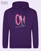 unisex basic hoodie purple aus weicher baumwollmischung mit stay amazed design
