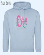 unisex basic hoodie sky blue aus weicher baumwollmischung mit stay amazed design