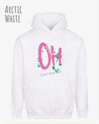 unisex streetwear hoodie arctic white im oversize fit mit design stay amazed
