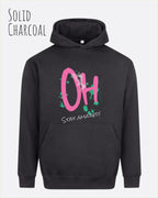 unisex streetwear hoodie charcoal im oversize fit mit design stay amazed