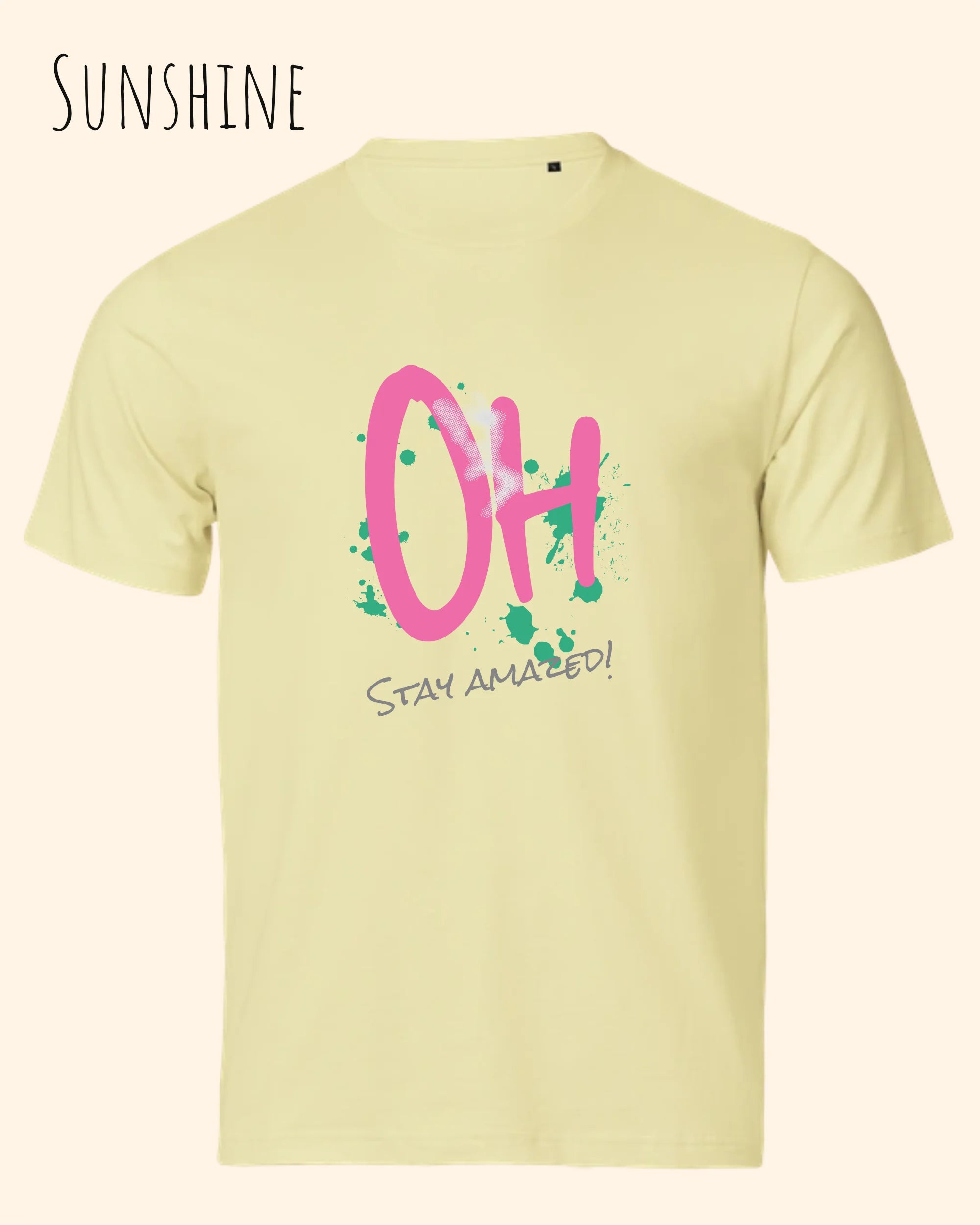 Bio-Baumwolle T-Shirt – Tee Jays Urban Luxury Tee 1150 – Unisex - farbe sunshine - design: stay amazed