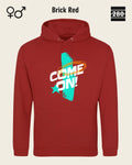 Design‑Hoodie – Unisex – COME ON – Weiche Baumwollmischung