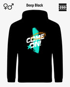 Design‑Hoodie – Unisex – COME ON – Weiche Baumwollmischung