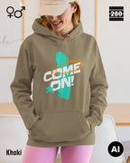 Design‑Hoodie – Unisex – COME ON – Weiche Baumwollmischung