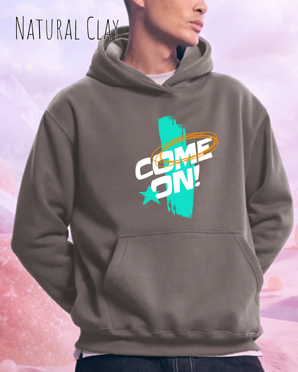 Oversized Design-Hoodie – Unisex – COME ON – Premium Baumwollmischung