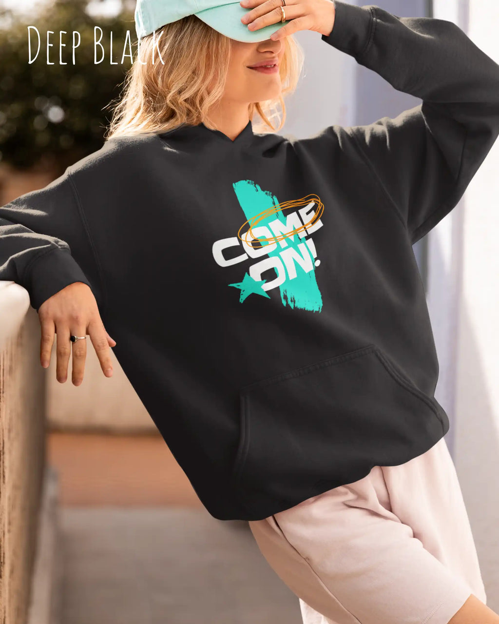 Oversized Design-Hoodie – Unisex – COME ON – Premium Baumwollmischung